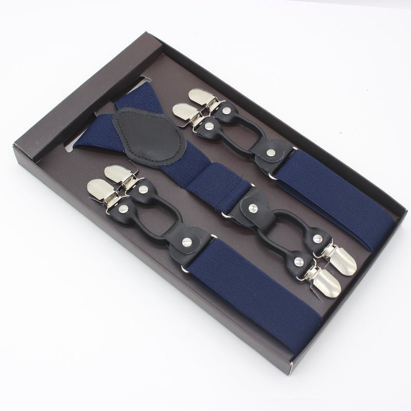 Tailored Trousers With Suspenders And Suspenders - AmiraMart