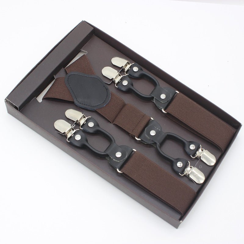 Tailored Trousers With Suspenders And Suspenders - AmiraMart