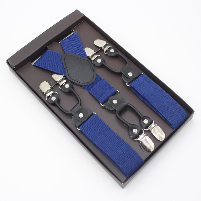 Tailored Trousers With Suspenders And Suspenders - AmiraMart