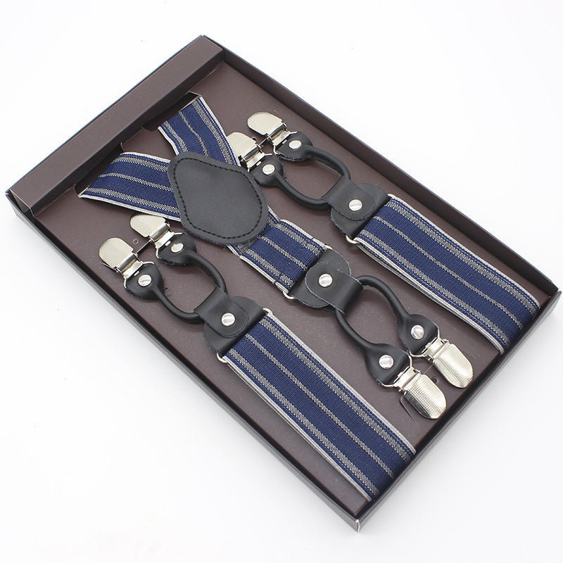 Tailored Trousers With Suspenders And Suspenders - AmiraMart
