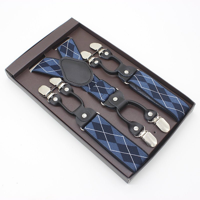 Tailored Trousers With Suspenders And Suspenders - AmiraMart