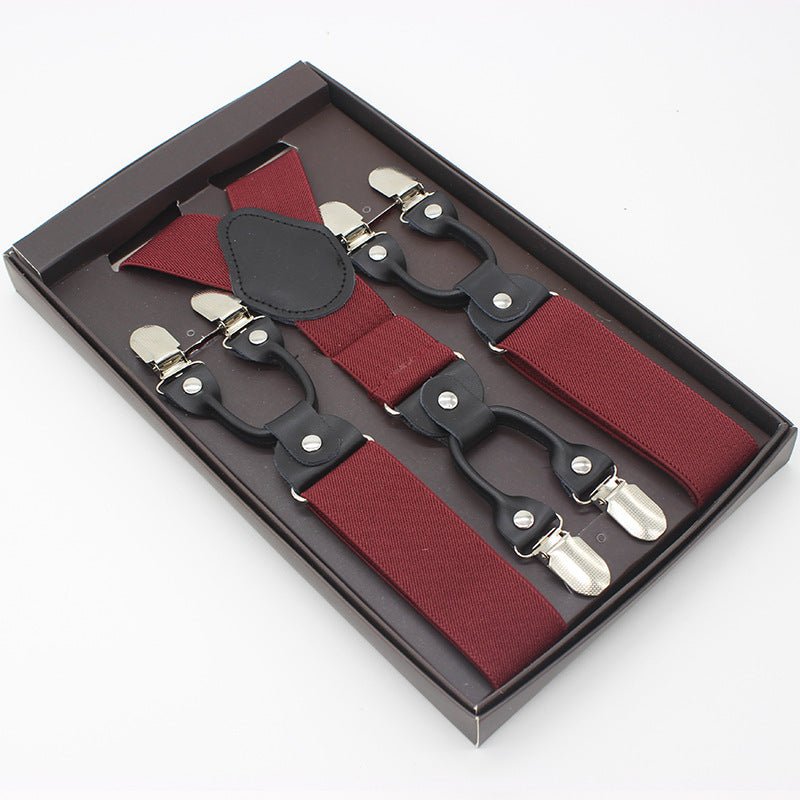 Tailored Trousers With Suspenders And Suspenders - AmiraMart