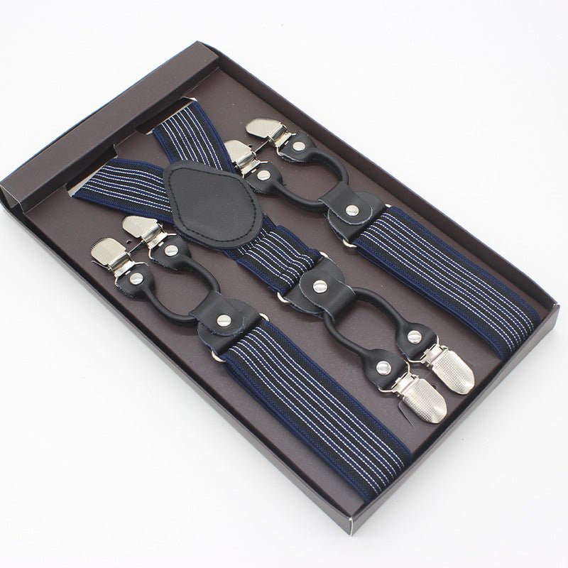 Tailored Trousers With Suspenders And Suspenders - AmiraMart