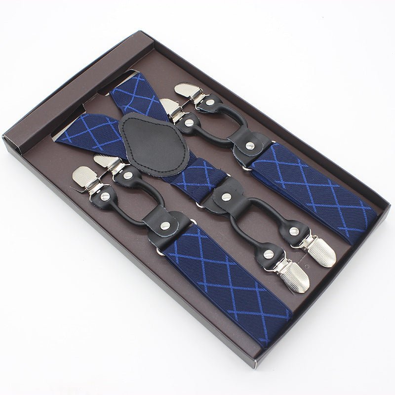 Tailored Trousers With Suspenders And Suspenders - AmiraMart