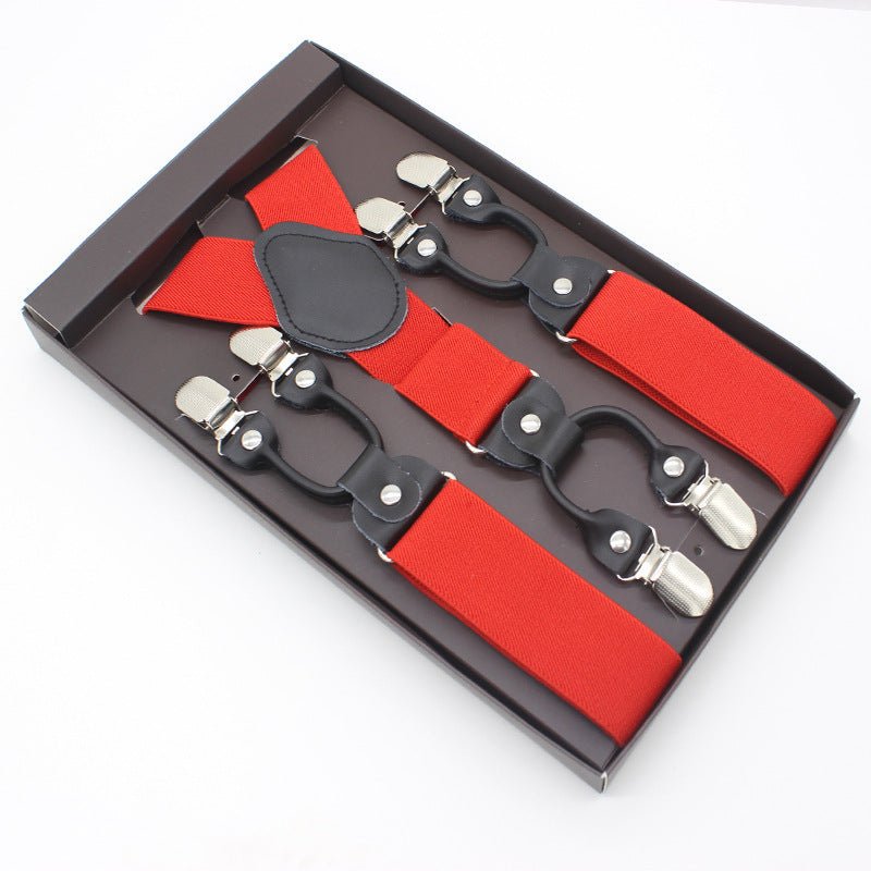 Tailored Trousers With Suspenders And Suspenders - AmiraMart