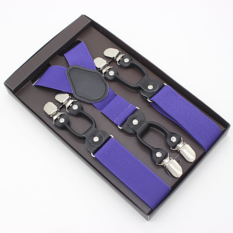 Tailored Trousers With Suspenders And Suspenders - AmiraMart