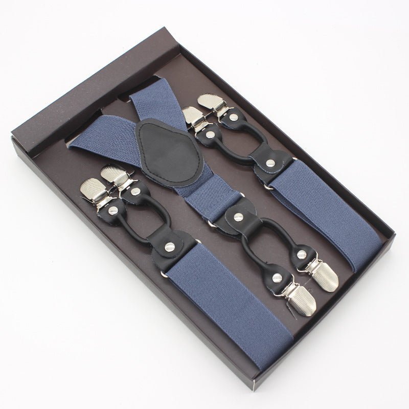 Tailored Trousers With Suspenders And Suspenders - AmiraMart