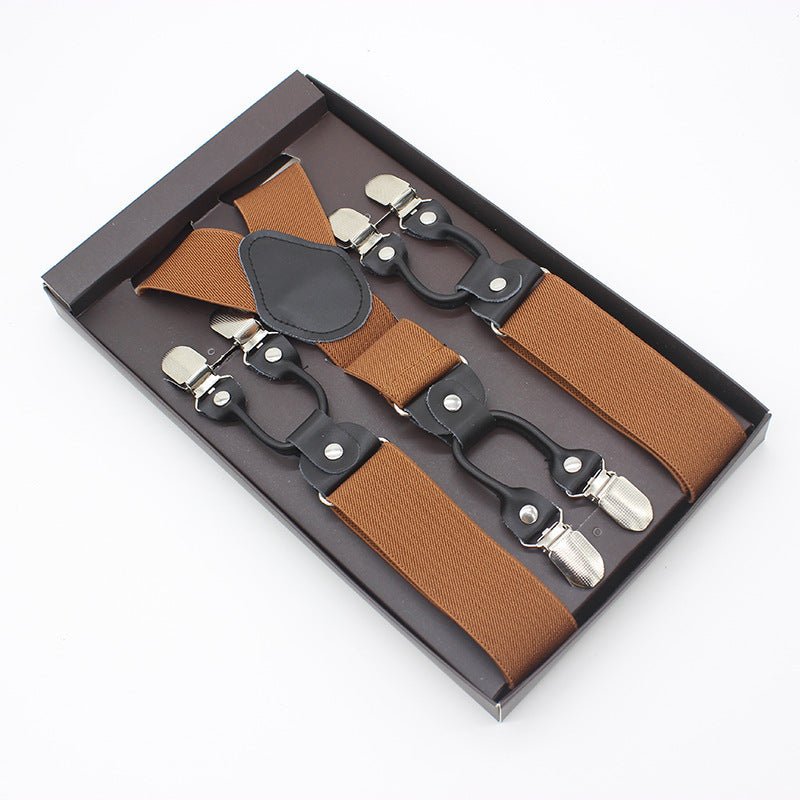 Tailored Trousers With Suspenders And Suspenders - AmiraMart