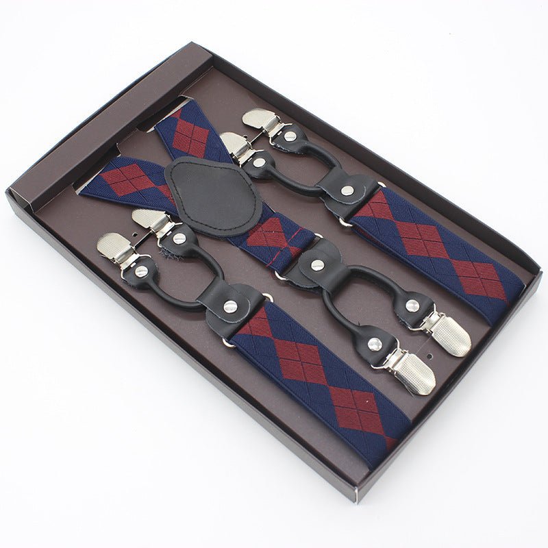 Tailored Trousers With Suspenders And Suspenders - AmiraMart