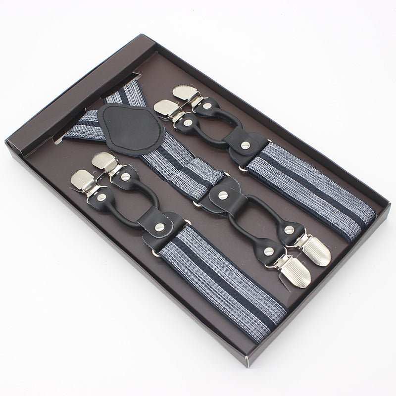 Tailored Trousers With Suspenders And Suspenders - AmiraMart