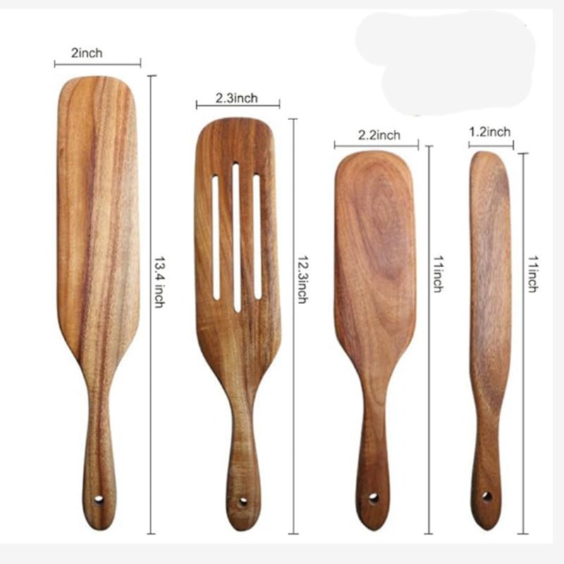 Teak Kitchen Spatula Set - AmiraMart