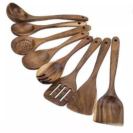 Teak Kitchen Spatula Set - AmiraMart
