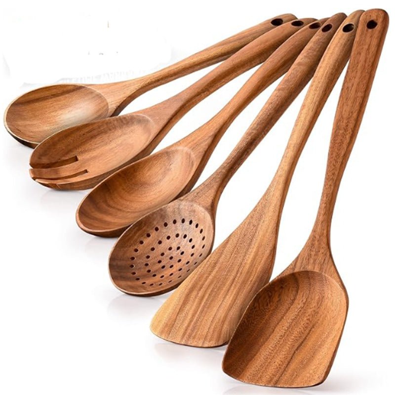 Teak Kitchen Spatula Set - AmiraMart
