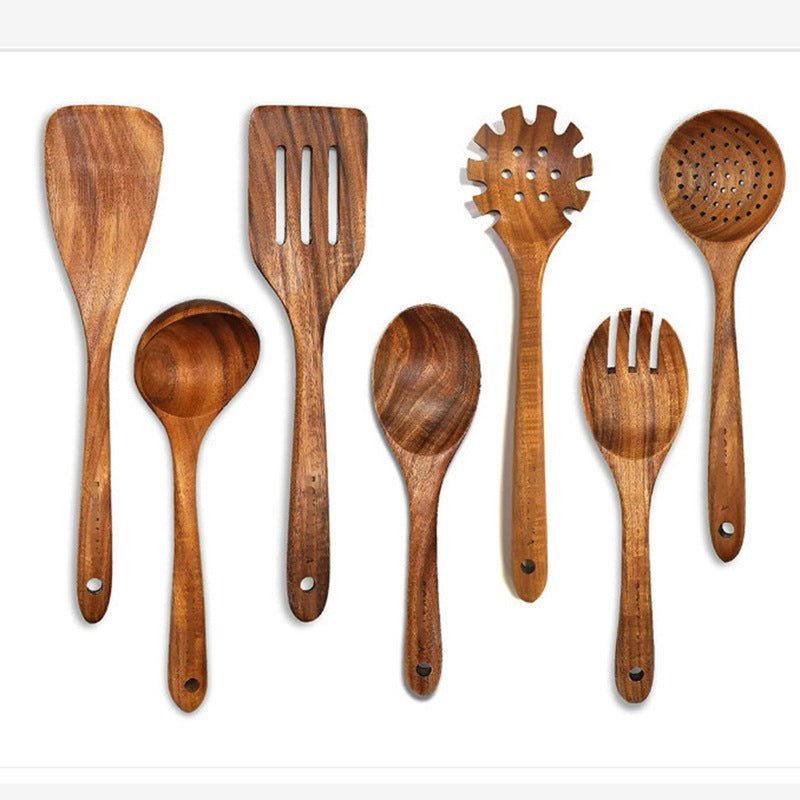 Teak Kitchen Spatula Set - AmiraMart