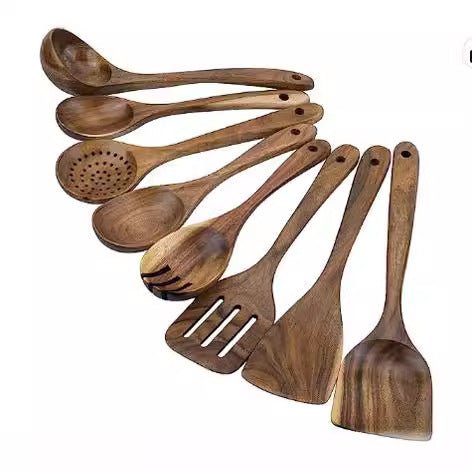 Teak Kitchen Spatula Set - AmiraMart