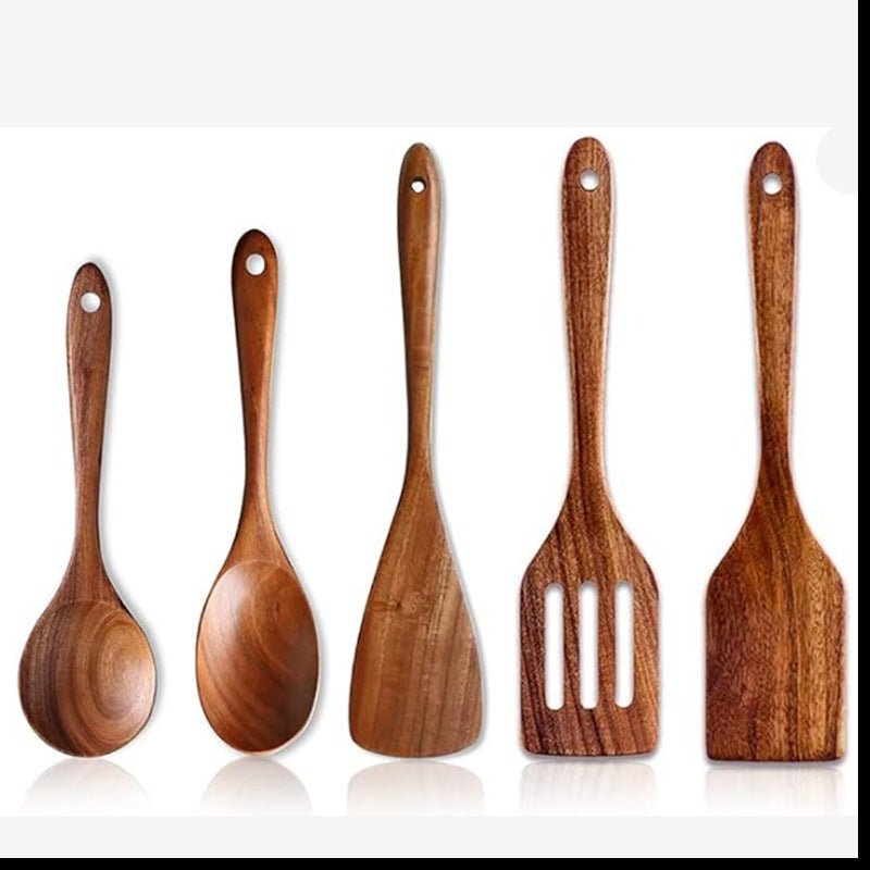 Teak Kitchen Spatula Set - AmiraMart