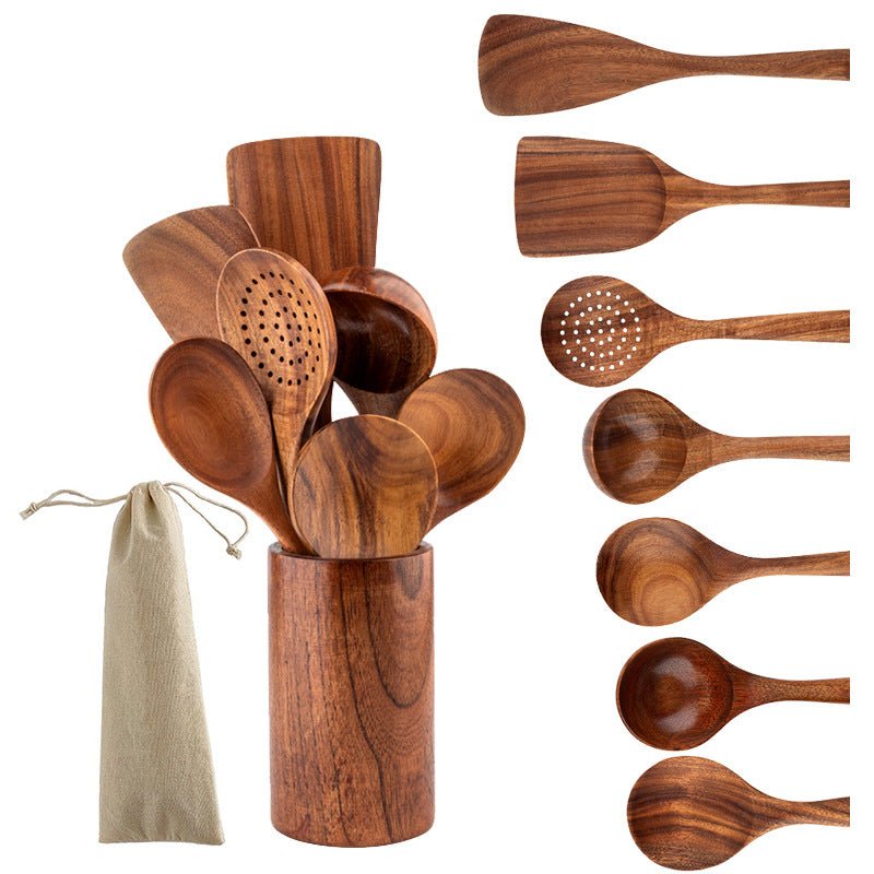 Teak Kitchen Spatula Set - AmiraMart