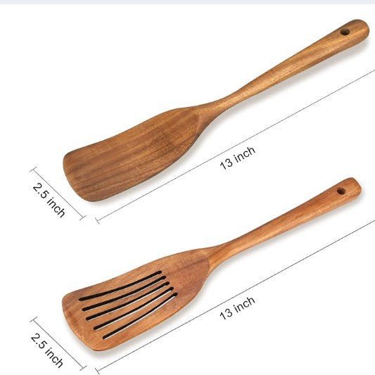 Teak Kitchen Spatula Set - AmiraMart