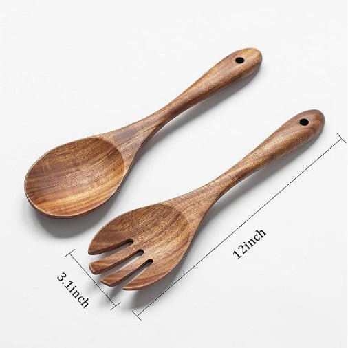 Teak Kitchen Spatula Set - AmiraMart