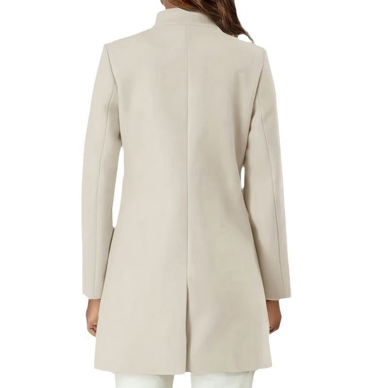 Temperament Slim Fit Elegant Woolen Coat - AmiraMart