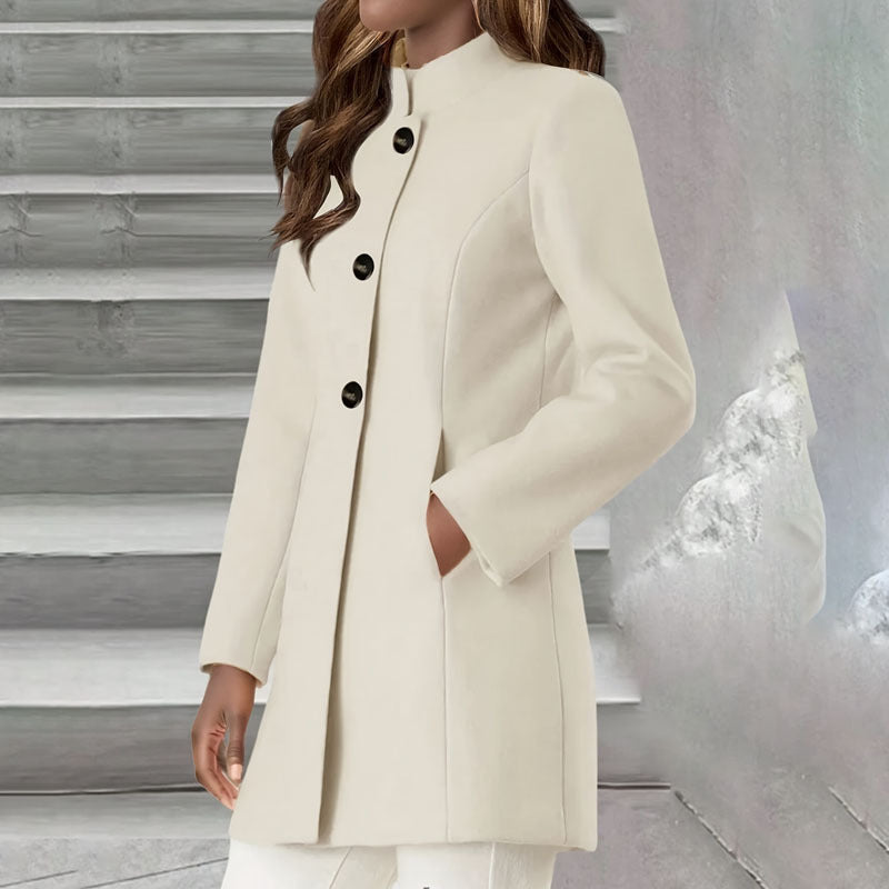 Temperament Slim Fit Elegant Woolen Coat - AmiraMart