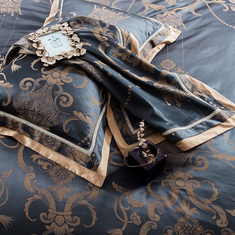 Tencel cotton satin jacquard four - piece multi - piece bedding - AmiraMart