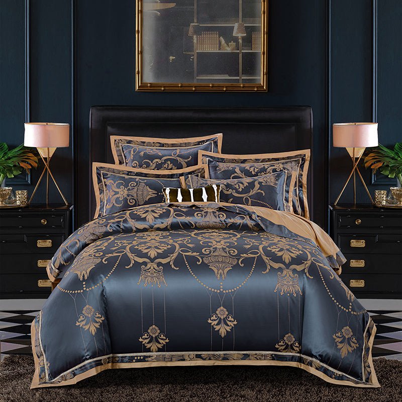 Tencel cotton satin jacquard four - piece multi - piece bedding - AmiraMart