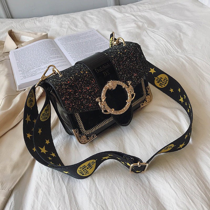 Textured sequin crossbody shoulder bag - AmiraMart