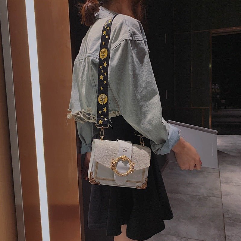 Textured sequin crossbody shoulder bag - AmiraMart