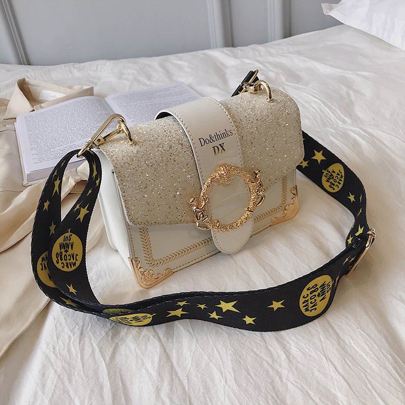 Textured sequin crossbody shoulder bag - AmiraMart