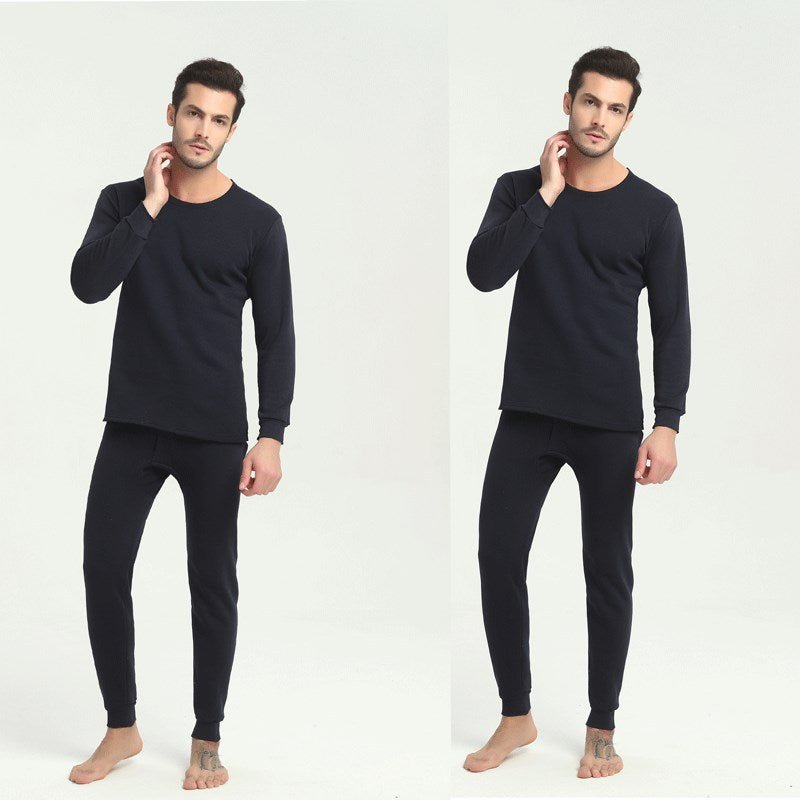 Thermal Underwear Suit Men's Round Neck Polyester Thin Autumn Clothes Winter - AmiraMart