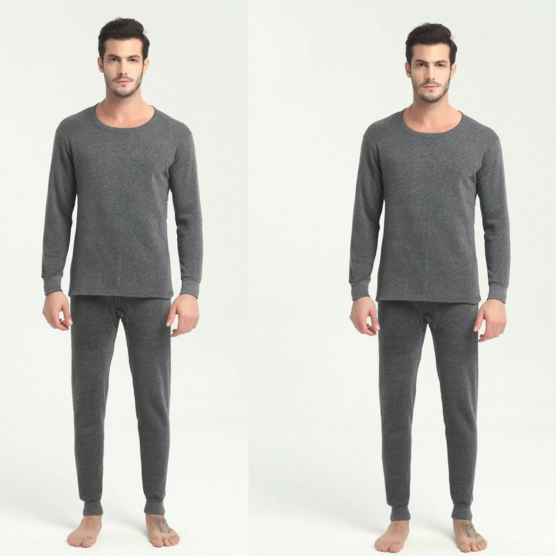 Thermal Underwear Suit Men's Round Neck Polyester Thin Autumn Clothes Winter - AmiraMart