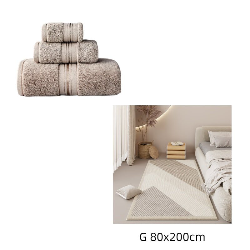 Thick Cotton Bath Towel Set - AmiraMart