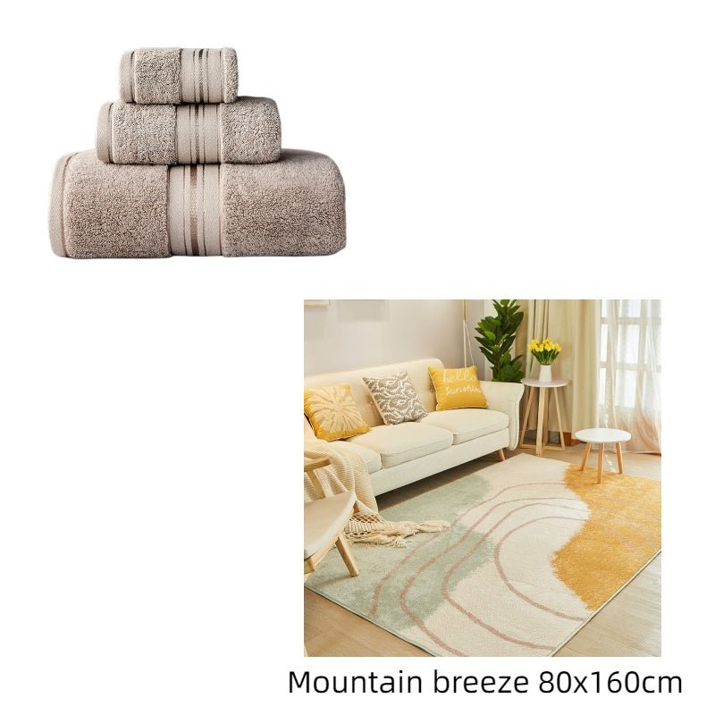 Thick Cotton Bath Towel Set - AmiraMart