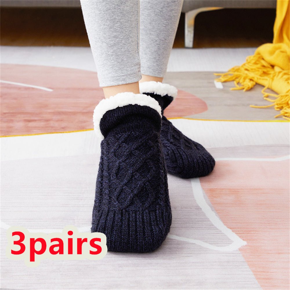 Thicken Warm Home Bedroom Socks Slippers - AmiraMart