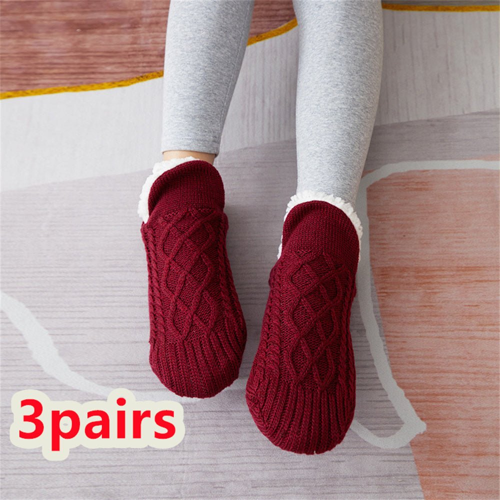 Thicken Warm Home Bedroom Socks Slippers - AmiraMart