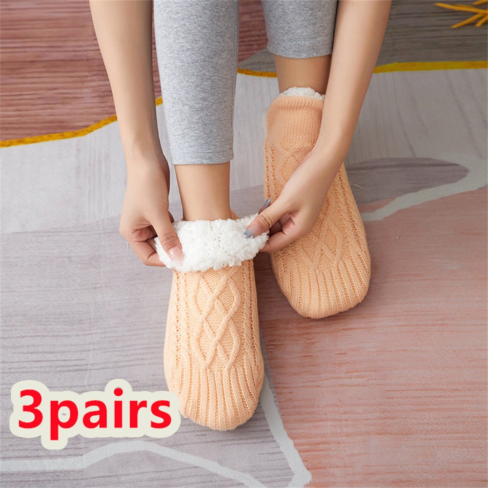 Thicken Warm Home Bedroom Socks Slippers - AmiraMart