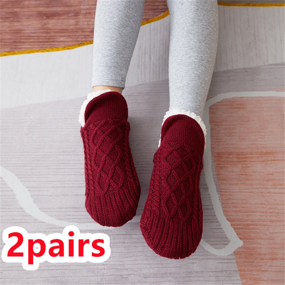Thicken Warm Home Bedroom Socks Slippers - AmiraMart
