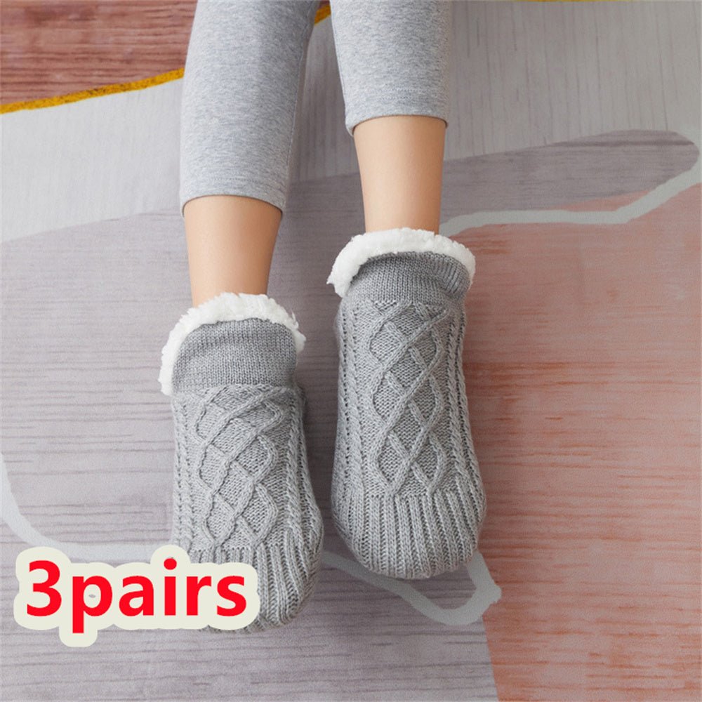 Thicken Warm Home Bedroom Socks Slippers - AmiraMart