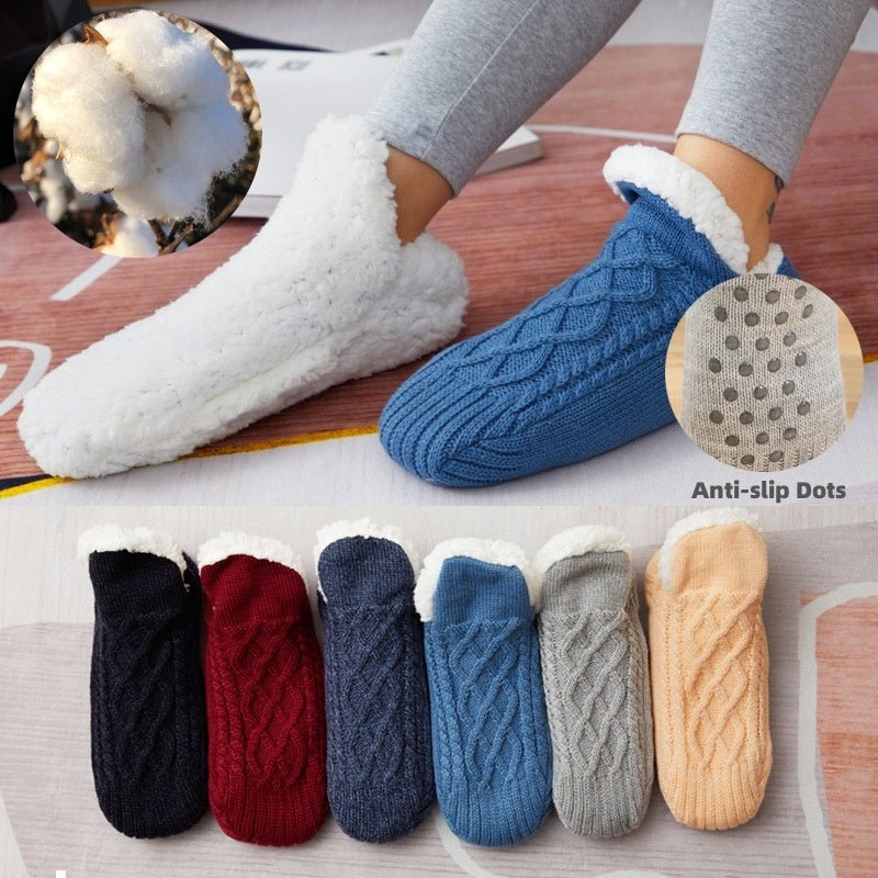 Thicken Warm Home Bedroom Socks Slippers - AmiraMart