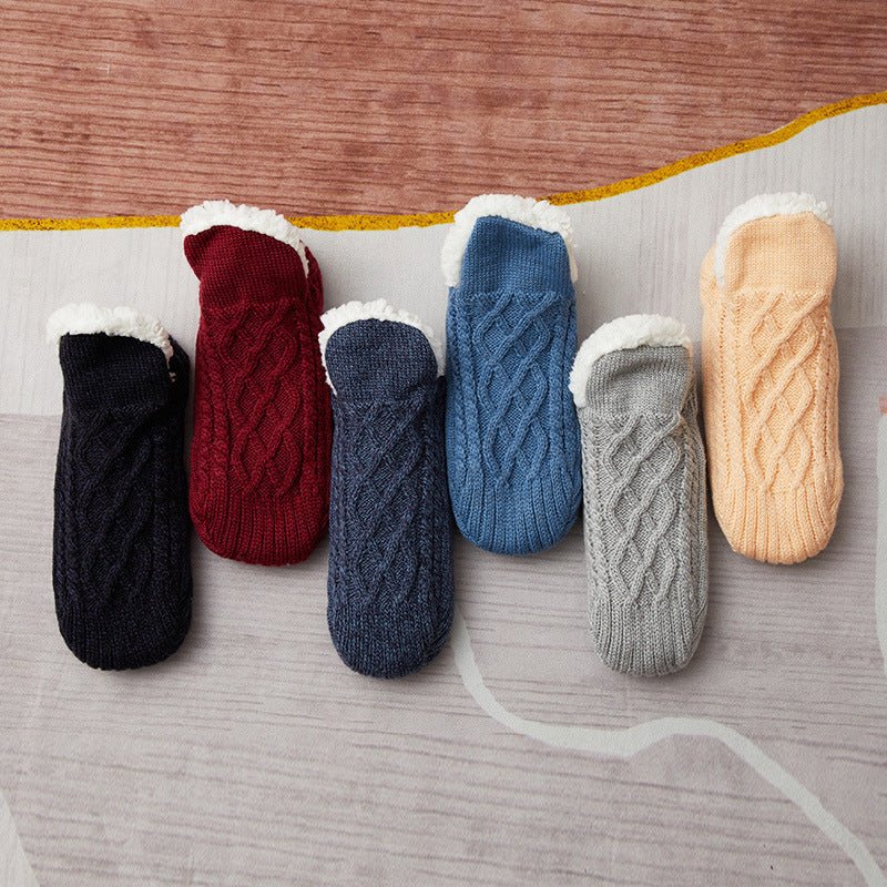 Thicken Warm Home Bedroom Socks Slippers - AmiraMart