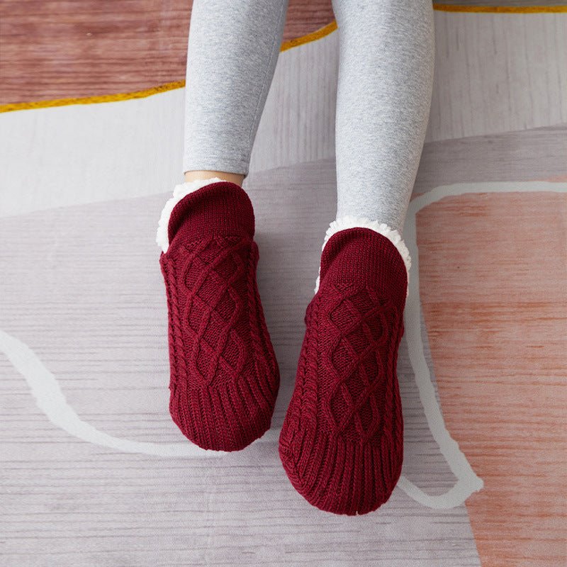 Thicken Warm Home Bedroom Socks Slippers - AmiraMart