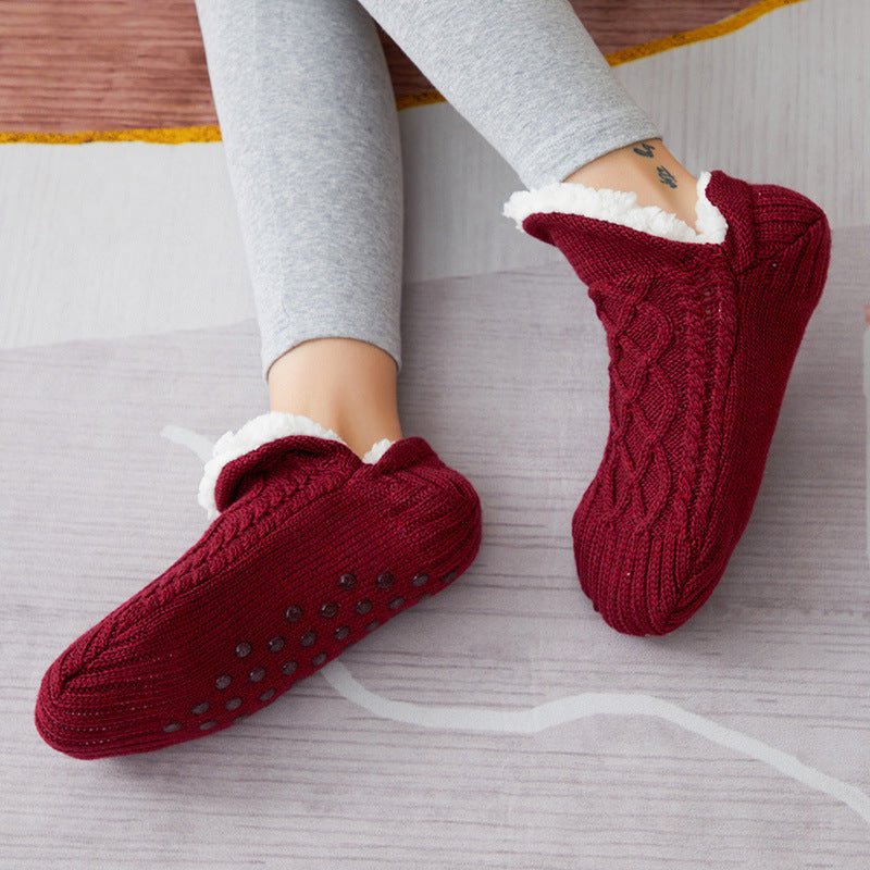 Thicken Warm Home Bedroom Socks Slippers - AmiraMart
