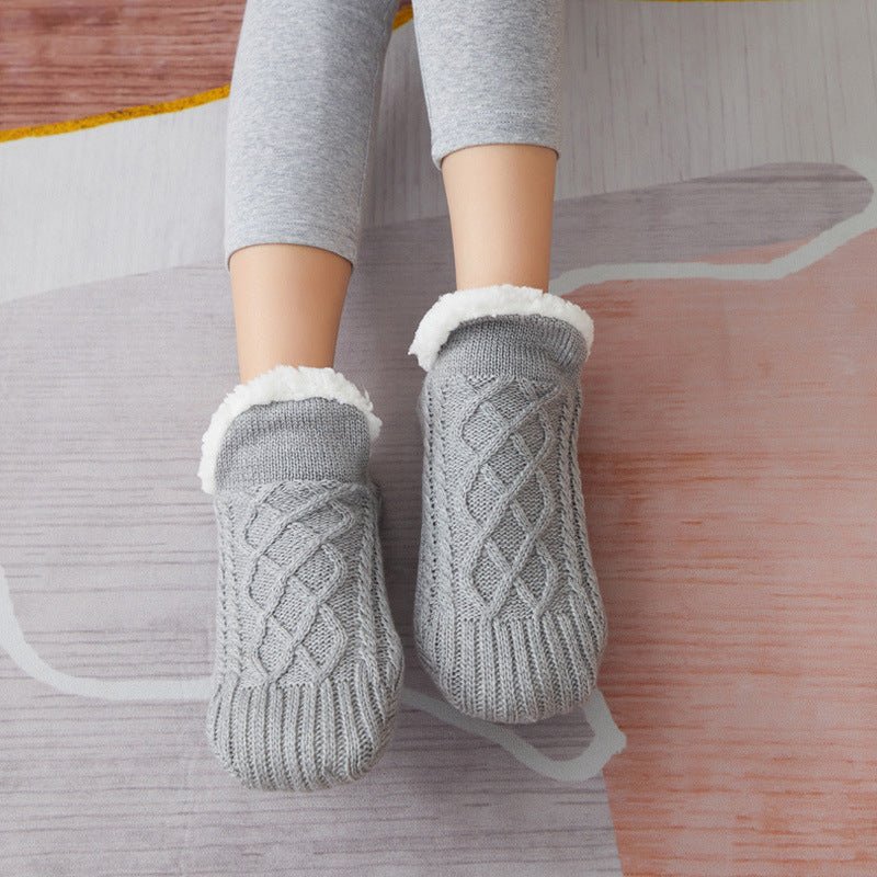 Thicken Warm Home Bedroom Socks Slippers - AmiraMart