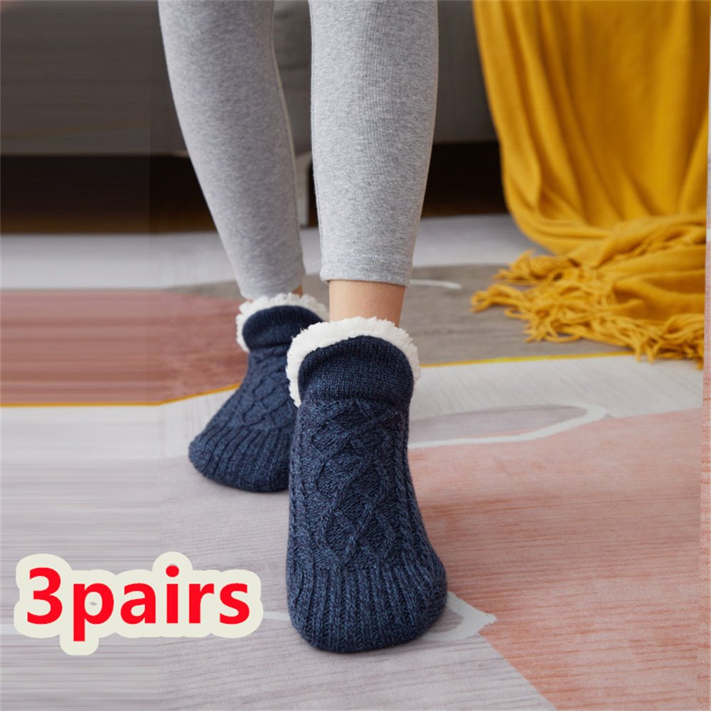 Thicken Warm Home Bedroom Socks Slippers - AmiraMart