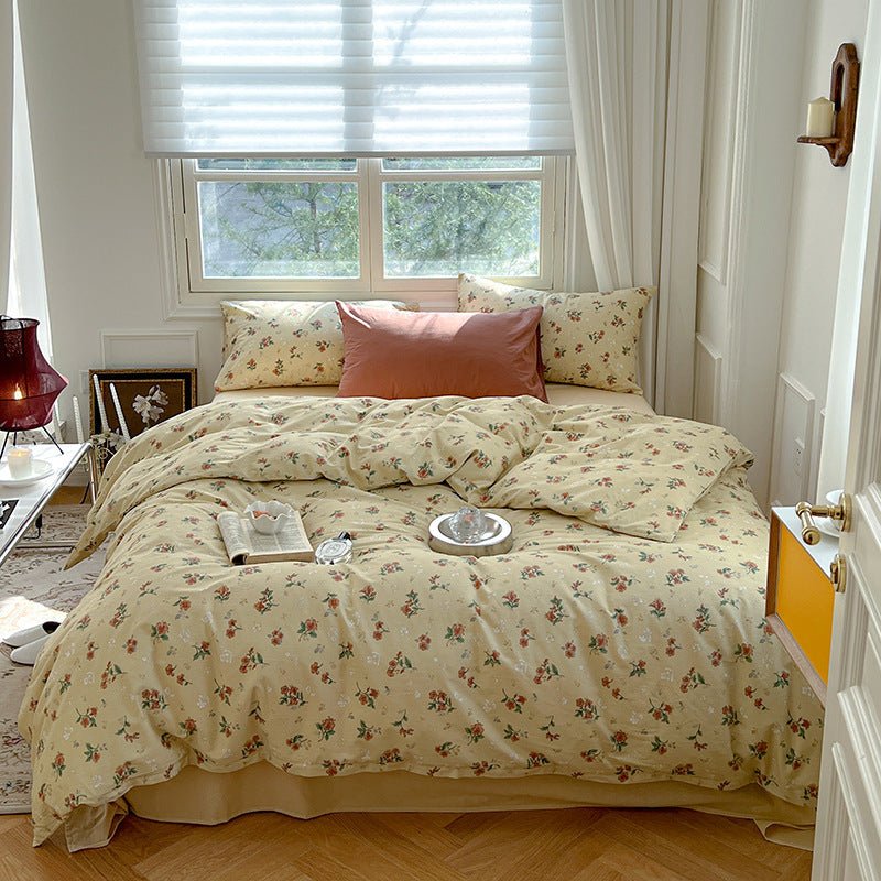 Three Or Four Piece Set Of Small Floral Bed - AmiraMart
