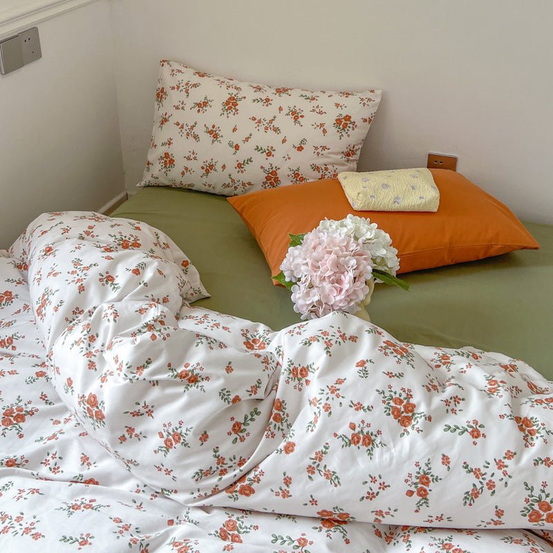 Three Or Four Piece Set Of Small Floral Bed - AmiraMart
