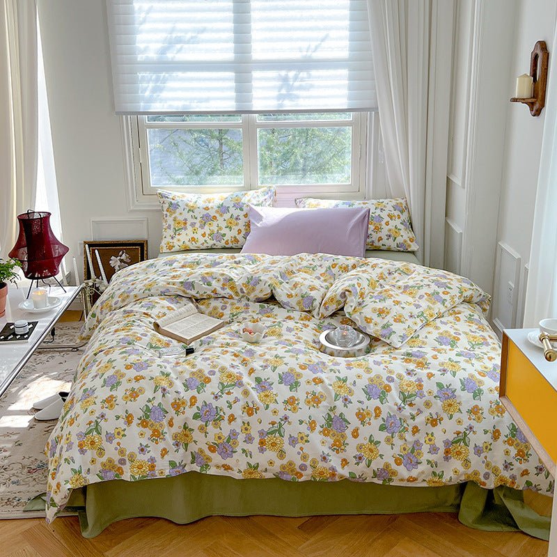 Three Or Four Piece Set Of Small Floral Bed - AmiraMart