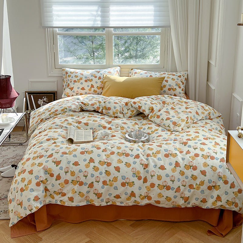 Three Or Four Piece Set Of Small Floral Bed - AmiraMart