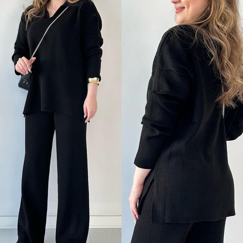 Two - piece Dress Of Knitted Sweater - AmiraMart